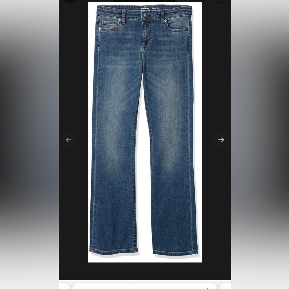 Amazon Essentials Girls' Slim Boot-Cut Stretch Jeans New Size 12 Slim